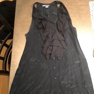 Vince ruffle front tank top.